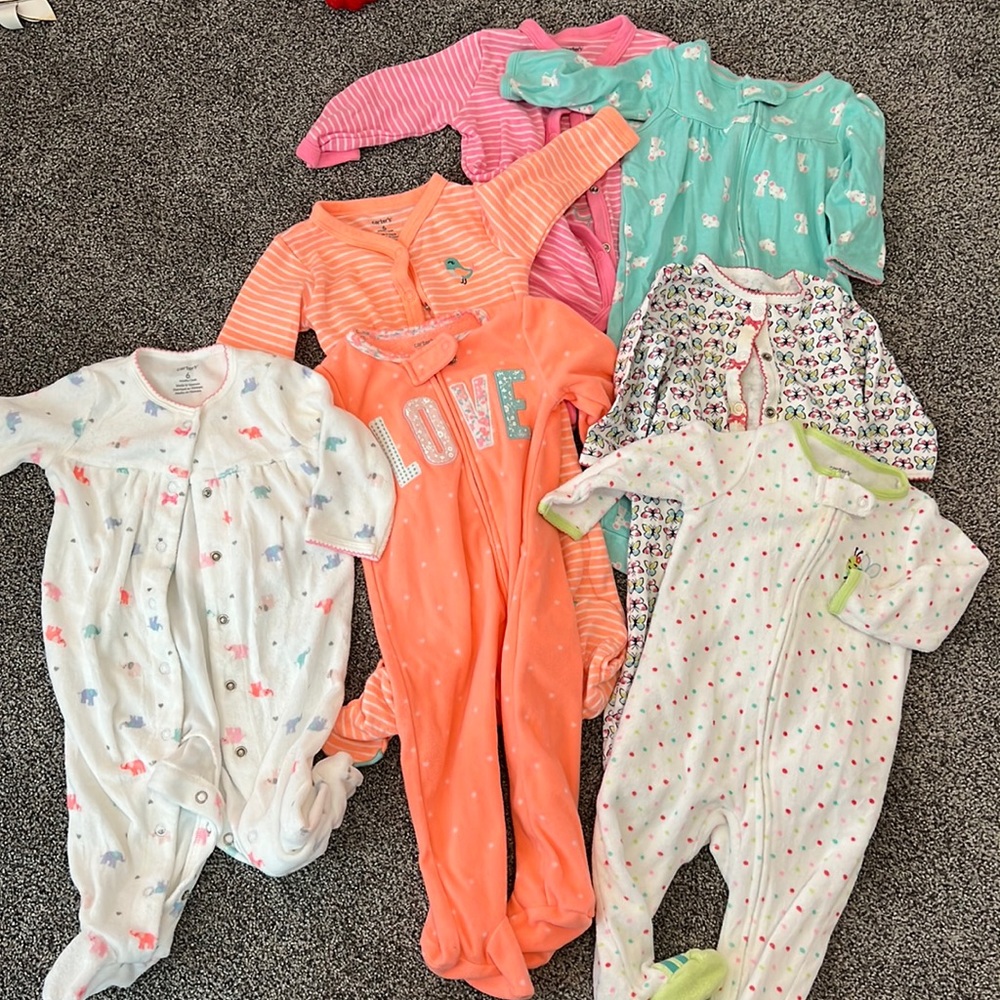 7 Carters 6 month sleepers baby girl